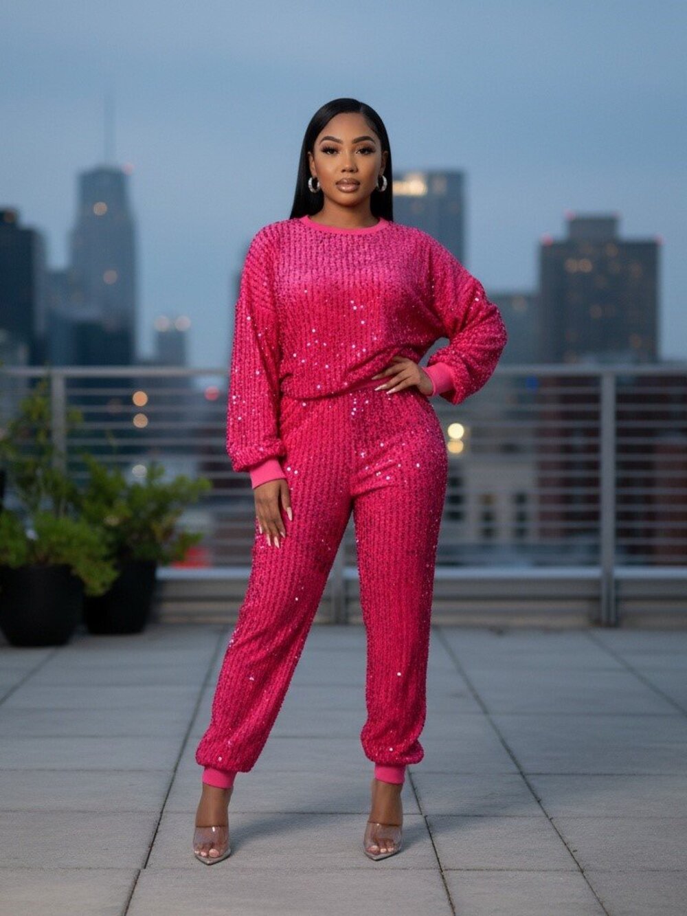 Full Sequin Jogger Set